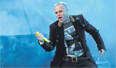  ?? FOTO: DPA ?? Keith Flint kommt mit seiner Band The Prodigy nach München.