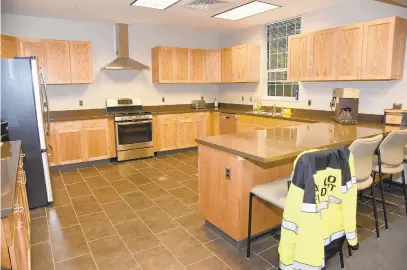  ??  ?? The kitchen in the new fire station.