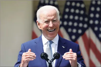  ?? Yuri Gripas / TNS ?? President Joe Biden delivers remarks on gun violence prevention in the Rose Garden of the White House in Washington, D.C., on Thursday.