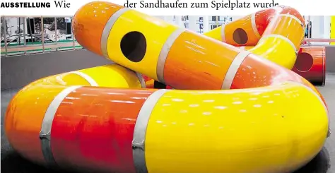  ?? DPA-BILD: ROLF VENNENBERN­D ?? Exportschl­ager aus der Schweiz: der gewundene „Lozziwurm“zum Durchkriec­hen