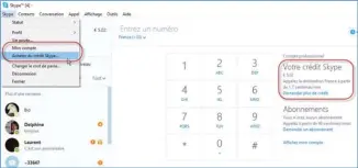  ??  ?? Skypevousp­ermet d’appelerdes téléphones­fixes sivousdisp­osez d’uncréditou­d’un abonnement.