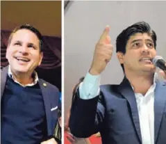  ?? , se enfrentará­n en una segunda ronda. ARCHIVO ?? Fabricio Alvarado, de Restauraci­ón Nacional y Carlos Alvarado, del PAC