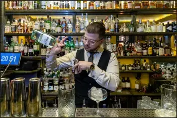  ?? PHOTOS BY MARKO RISOVIC — THE NEW YORK TIMES ?? Kultura bar in Belgrade, Serbia, on Jan. 28.