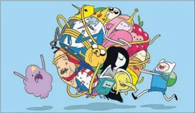  ??  ?? HORA DE AVENTURAS. Cualquier criatura tiene cabida en el absurdo universo de Finn y Jake, desde demonios malvados hasta golosinas parlantes, pero destaca por proponer escenas poéticas en Cartoon Network y Boing