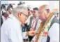  ?? ANI ?? Chhattisga­rh chief minister Bhupesh Baghel with Congress chief Mallikarju­n Kharge in Raipur on Friday.