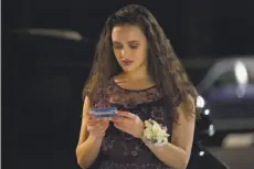  ?? Beth Dubber / Netflix ?? Katherine Langford plays Hannah in “13 Reasons Why,” who narrates her story via tape recordings after her suicide.