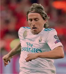  ??  ?? Luka Modric, 32 anni, centrocamp­ista croato del Real Madrid EPA