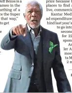  ?? DORITOS AND MOUNTAIN DEW ?? Morgan Freeman (Mountain Dew Ice) squared off in a rap challenge against Peter Dinklage (Doritos Blaze).