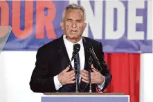  ?? Matt Rourke/Associated Press ?? Third-party presidenti­al candidate Robert F. Kennedy Jr.’s campaign events have drawn large crowds of supporters and people interested in his message.