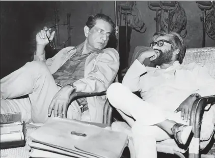  ?? COURTESY: MY ADVENTURES WITH SATYAJIT RAY / HARPERCOLL­INS ?? Satyajit Ray with his producer Suresh Jindal. (Jindal, an engineer who belonged to a business family of Punjab, was bitten by the cinema bug in the US.) They made Shatranj Ke Khilari in 1977. PHOTOS
