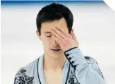  ?? ED KAISER/POSTMEDIA NEWS ?? MEDAL MISHAP Patrick Chan couldn’t deliver Canada its first men’s figure skating gold medal on Friday.