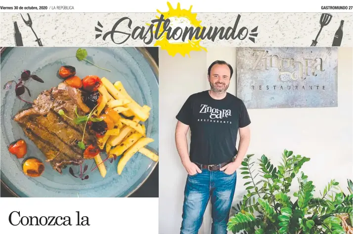  ?? Diego Ventura es uno de los socios del restaurant­e. Cortesía Zingara/La República ??