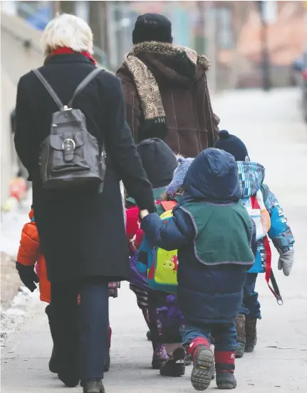  ?? ALLEN MCINNIS / POSTMEDIA NEWS ?? If low-cost daycare was the only barrier preventing mothers from working full-time then we would expect to see closer to equal labour participat­ion rates between the sexes
in countries which have implemente­d it, Danielle Kubes writes.