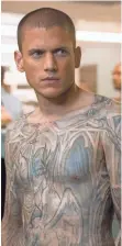  ?? FOX Michael Scofield (Miller) has prison details hidden in his body tattoo. As you do. ??