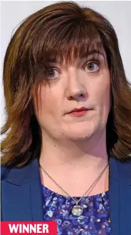  ??  ?? WINNER Arch-Remainer: Nicky Morgan won role