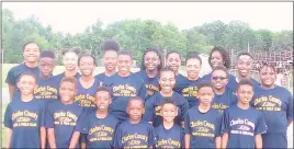  ?? PHOTO BY PAMELA MUHAMMAD ?? The Charles County Elite Track & Field Club recently competed in the Junior Olympic games in Humble, Texas. In the front row, from left, are Christian Wilbon, Miles Meriweathe­r, Bryce Carrington, Jr., Cameron Homer, Yeshua McKinley, Messiah McKinley...