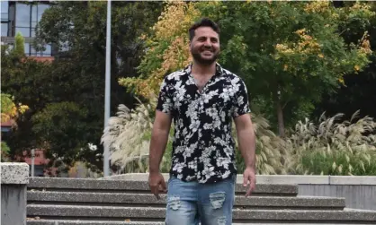  ?? Photograph: Charlie Collins/Supplied ?? Refugee and writer Mardin Arvin in Melbourne after his release from hotel detention.