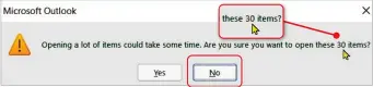  ?? ?? Select the messages, hit Enter and the total is shown – just click ‘No’ to avoid opening them