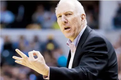  ??  ?? Gregg Popovich, quien ha ganado cinco títulos nacionales con San Antonio, estará al frente del equipo de los Estados Unidos en los Juegos Olímpico del 2020 en Japón.