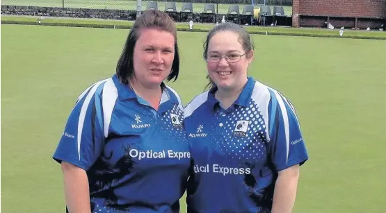  ??  ?? Silverware starsBIWBC pairs winners Stacey McDougall and Rachel Magee from Kingswood Bowling Club