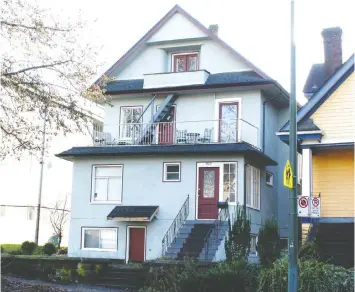  ??  ?? This multi-family building at 1862 Venables St. in Vancouver was built in 1912.