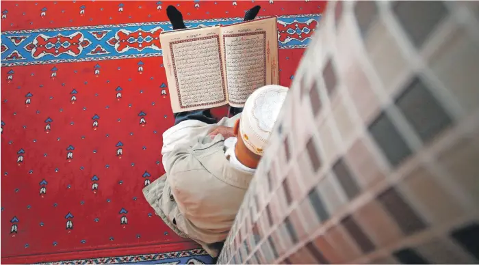  ?? AFP ?? A man prays at the Mosque Ennour last month, one of the most important mosques in the city of Le Havre, in north-western France