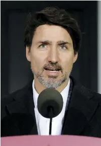  ?? PHOTO D’ARCHIVES ?? Le premier ministre canadien Justin Trudeau lors d’un point de presse le 29 mars.