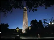  ?? BOB CHAMBERLIN/LOS ANGELES TIMES FILE PHOTOGRAPH ?? Early morning joggers pass the Campanile on the campus of the University of California at Berkeley on Sept. 9, 2015.