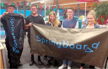  ??  ?? Would you like to have a say on what youth events are held in Baw Baw? Join (from left) Daniel Greenall, Brad Akers, Eliza Romano, Alex Wood and Emily Daff on the Springboar­d FReeZA committee.