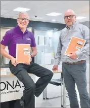  ?? ?? Tom Bryan and Liam Crumlish (Area Sales Manager Sonas) at the opening of the Sonas Studio at Toss Bryans in Fermoy.