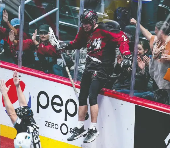  ?? JACK DEMPSEY/COLORADO MAMMOTH ?? One of the youngest NLL players this season, Colorado’s Will Malcolm so far has tallied four goals and nine points.