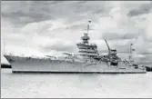  ?? AFP ?? A 1937 image of the USS Indianapol­is in Pearl Harbour, released by the US Navy.