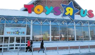  ?? /Reuters ?? Strong headwinds: Toys R Us faces pressure from rival stores and online group Amazon.