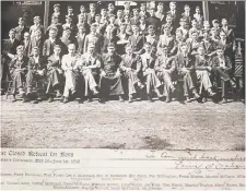  ??  ?? Thomas Norrie's final picture with the class of 1939-40 at Saint Dunstan's College