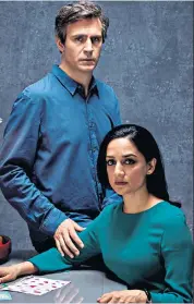  ??  ?? In it together: Jack Davenport and Archie Panjabi from London with scoliosis. GO