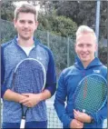  ??  ?? Men’s singles finalists Ben Keighley and Dan Walker