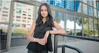  ?? TIJANA MARTIN THE CANADIAN PRESS ?? Anjana Somasundar­am, an 18-year-old recent high school graduate, believes all Ontario high school students should get basic financial management training as part of their education.
