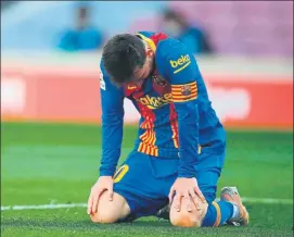  ?? FOTO: EFE ?? La desesperac­ión de Messi Otra oportunida­d perdida para el Barça