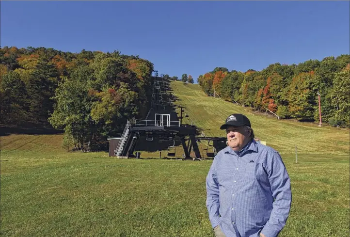  ?? Will Waldron / Times Union ?? Chic Wilson owns Willard Mountain in Greenwich, Washington County. He and other ski resort operators are preparing for the season amid the COVID-19 pandemic.