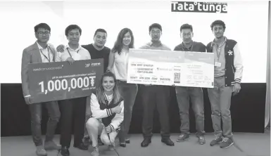  ??  ?? Winner of Seedstars Ulaanbaata­r 2017, Tata Tunga