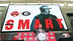  ?? John Bazemore/Associated Press ?? ■ Georgia head coach Kirby Smart speaks at Southeaste­rn Conference Media Days on Tuesday in Atlanta.