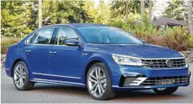  ?? Volkswagen photos ?? The sporty 2017 Volkswagen Passat R-Line model comes with a 1.8-liter turbocharg­ed direct-injection four-cylinder gasoline engine with 170 horsepower. Starting price for the R-Line is $23,975.