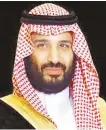  ??  ?? His Royal Highness Prince Mohammed bin Salman bin Abdulaziz Al Saud, Crown Prince, Deputy Prime Minister and Minister of Defense of the Kingdom of Saudi Arabia