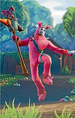  ??  ?? Everyone from athletes and celebritie­s to school-age kids drop onto Fortnite’sbrightly coloured maps each day, and many spend money to customise their characters.