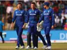  ?? ?? Joe Root (left) says it is too soon to criticise England’s white-ball captain, Jos Buttler (centre). Photograph: Andrew Boyers/ Reuters