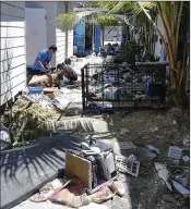  ?? REFUGEE ACTION COALITION / AP ?? A camp on Manus Island, Papua New Guinea, appears ransacked Thursday in this photo provided by an aid group. Refugees said shelters, beds and other belongings there were destroyed by authoritie­s.