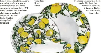  ?? Q Squared NYC ?? Q Squared NYC has a lively Limonata melamine collection at qsquaredny­c.com.