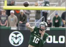  ?? MICHAEL BRIAN — FOR THE REPORTER-HERALD ?? Brayden Fowler Nicolosi and the Colorado State Rams open the season Aug. 31 at Texas.