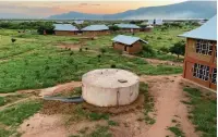  ?? — Supplied photo ?? Rädel’s system harvests rainwater, purifies it and distribute­s it. It can store up to 150,000 litres of clean drinking water.