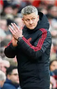  ??  ?? Solskjaer: “Spurs away, Wembley, that’s a proper test.” — Reuters